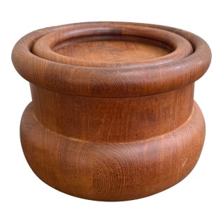 1960s Mid Century Modern Richard Nissan Teak Ice Bucket, Denmark For Sale