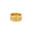 Gold Italian 18K Yellow Gold Roman Numeral Band Ring For Sale - Image 8 of 9