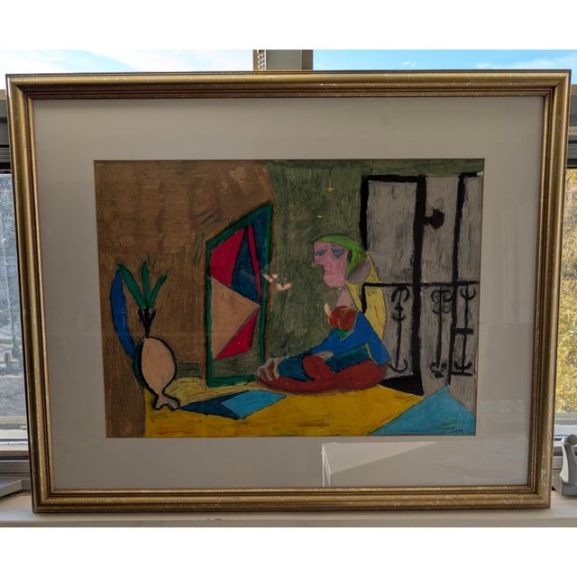 Pablo Picasso Rene After Picasso Framed Acrylic Painting Art on Canvas For Sale - Image 4 of 10