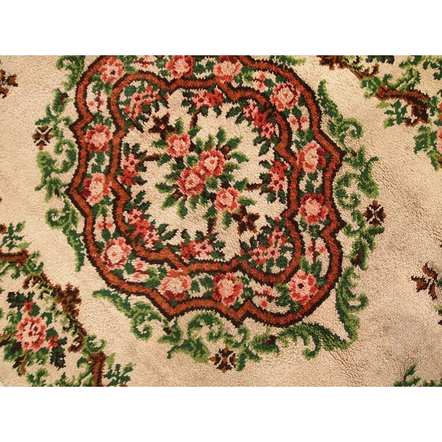 1960s Vintage Belgian Savonnerie Rug For Sale - Image 4 of 7