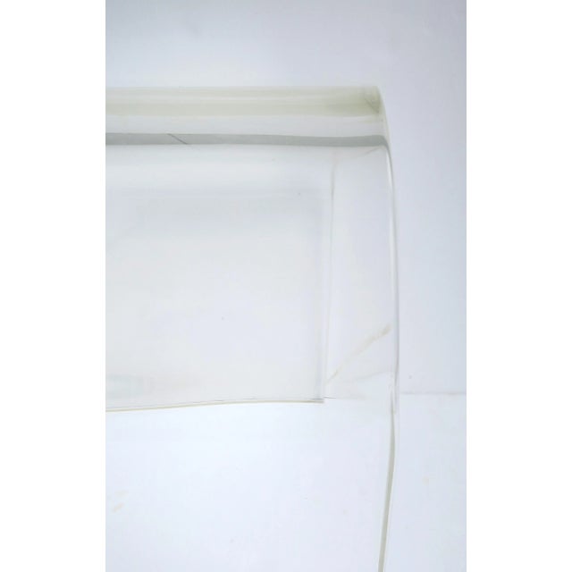 Lucite Waterfall Table Stool Bench For Sale - Image 12 of 12