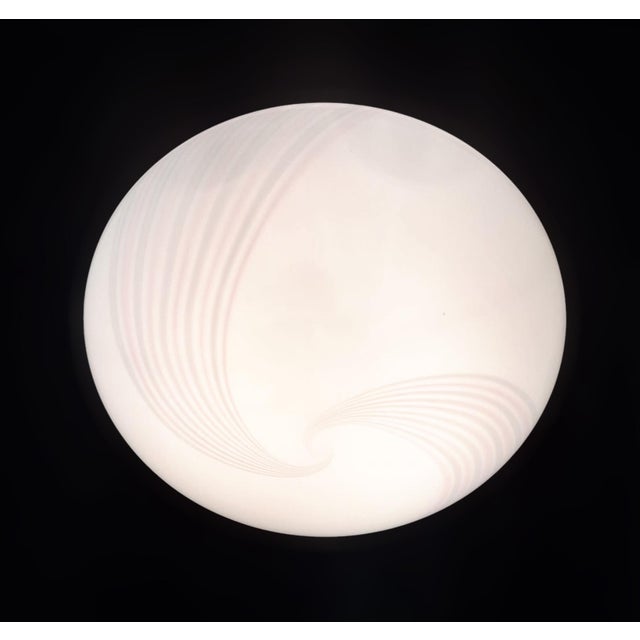 Pink 1960s Murano Spiral Flush Mount For Sale - Image 8 of 11