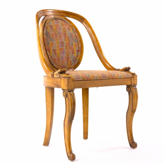 Art Deco Antique 1920's French Art Deco Goosehead Accent/Dining Chairs - Set of 2 For Sale - Image 3 of 10