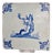 Dutch Smoking Satyr Tile from Delft, 1630s For Sale