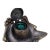 Art Nouveau Inkwell With Green Glass Cup For Sale