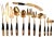 Mid-Century Modern 1960's Siam Thailand Rosewood & Brass Flatware Set - 132 Pcs. For Sale - Image 3 of 12