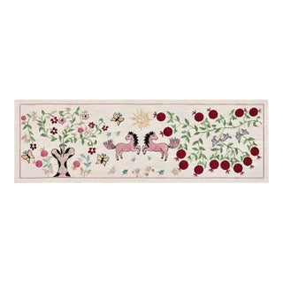 Pink Winged Horse Suzani Wall Hanging For Sale