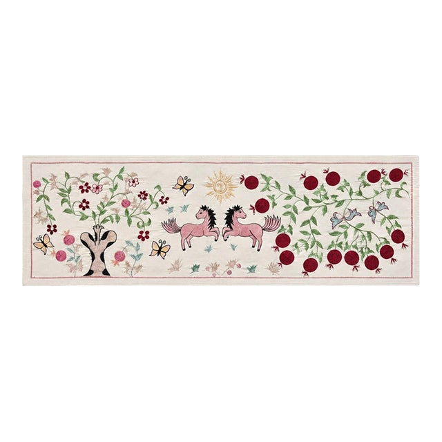 Pink Winged Horse Suzani Wall Hanging For Sale