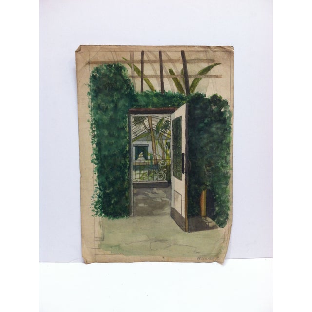 Vintage Mid Century Open Door R O Connor Original Painting