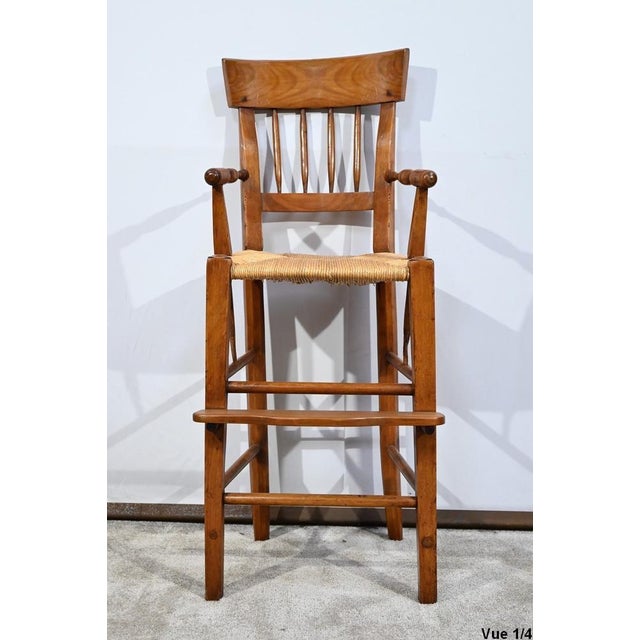 Mid-19th Century Childrens High Chair in Cherrywood For Sale - Image 4 of 18