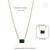 Metal VRJewels Certified 4.28 Ct Emerald Soliatire Bezel Necklace With Curb Chain in 14k Solid Gold For Sale - Image 7 of 15