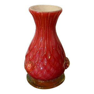 Antique Late 19th Century American Cased Glass Small Vase