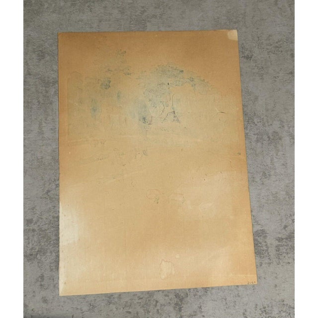 1950s C1950 Midcentury Japanese Woodblock Print - Eiichi Kotozuka "Planting Rice" For Sale - Image 5 of 6