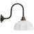 White Mid-Century Modern Cast Iron Wall Light with White Opaline Glass Shade For Sale - Image 8 of 8