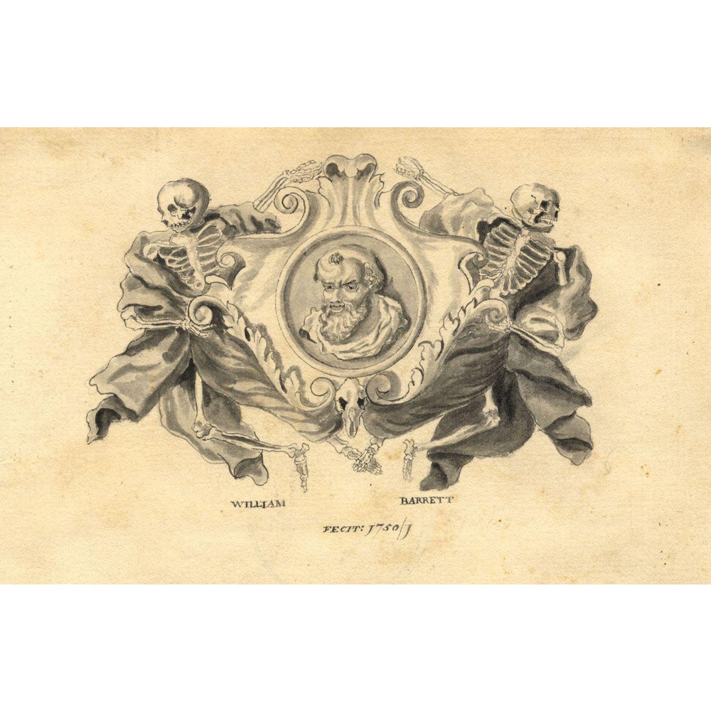 William Barrett, Socrates Memento Mori Cartouche Design, 1750 ...