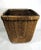 Vintage Square Woven Wicker Basket, Tapered Design Tightly Braided For Sale - Image 4 of 9