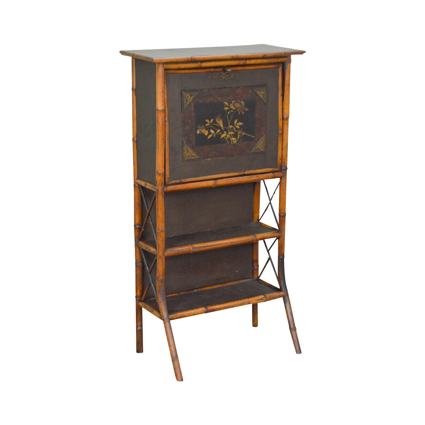 Antique 19th Century Victorian Bamboo Aesthetic Fall Front Desk Chairish