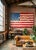 1980s Monumental Custom Made Hand Painted Draped Canvas Distressed American Flag Hope Wall Painting Art For Sale In West Palm - Image 6 of 17