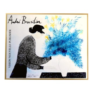 André Brasilier Signed Lithograph “Grand Bouquet Au Matin” For Sale