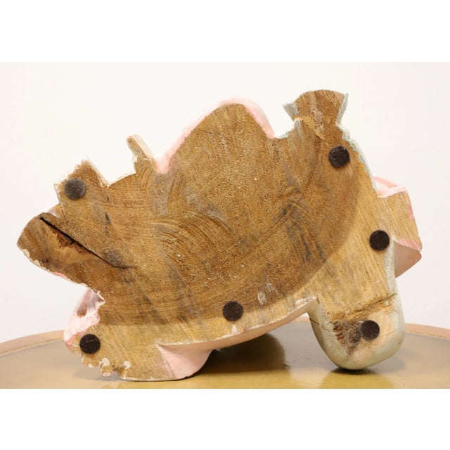 Wood Mid 20th Century Carved Wood Smiling Buddha Figure Sculpture For Sale - Image 7 of 8