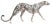 Art Deco Silver Plate and Bronze Cheetah Cat in Statue, 1980s For Sale
