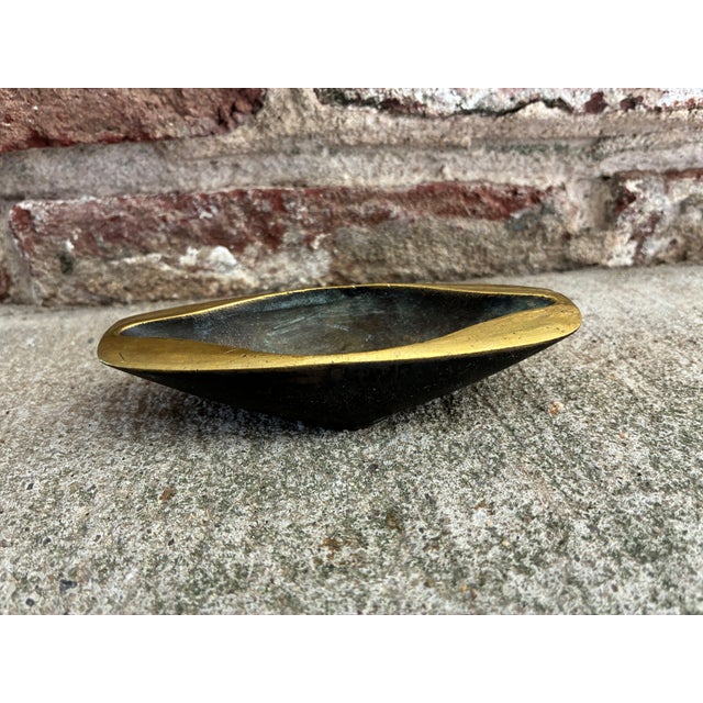 Mid-Century Modern Vintage Solid Bronze Ring Dish For Sale - Image 3 of 11