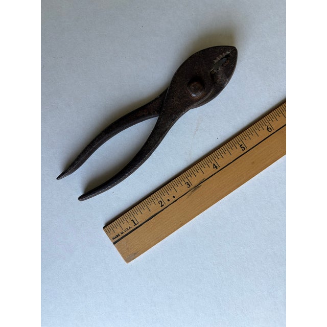 Metal Antique Late 19th Century Forged Iron Specialty Pliers, Circa 1875-1895, Partial Ny Maker Stamp For Sale - Image 7 of 7
