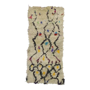 Vintage Berber Boucherouite Moroccan Rug - 02'08 X 05'08