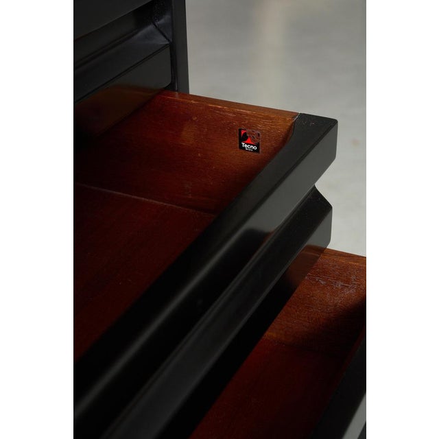 Black Boomerang Executive Desk attributed to Osvaldo Borsani for Tecno, 1960s For Sale - Image 6 of 12