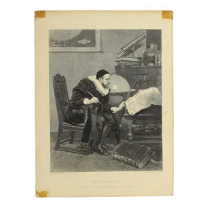 Late 19th Century John Seymour Lucas "The Astrologer", Engraving by Joseph Desmannez