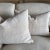 Textile Pillow Made from Antique French White Grain Linen For Sale - Image 7 of 7