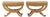 Pair of Michael Taylor Neoclassical Curule d'Orsay Ottoman Benches For Sale