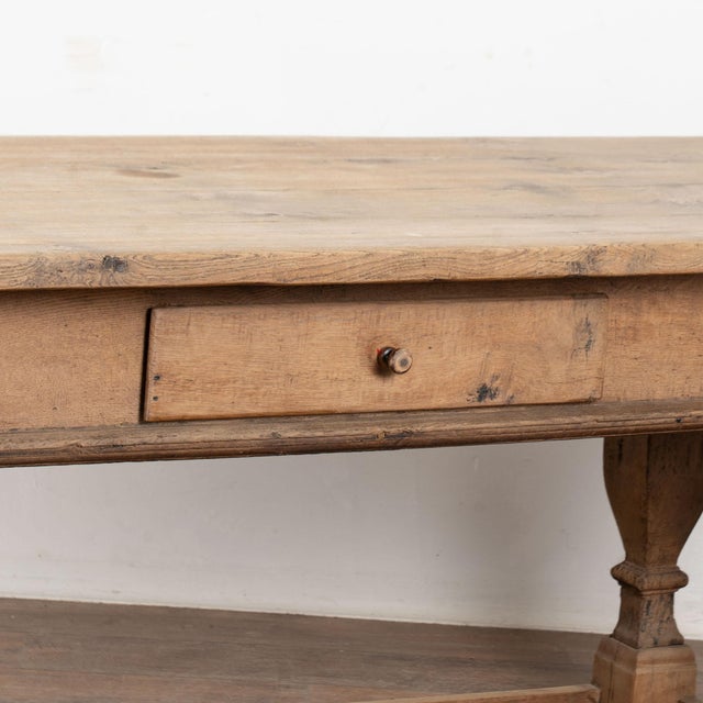Brown Late 18th Century Danish Baroque Oak Refectory Library Table Console For Sale - Image 8 of 17