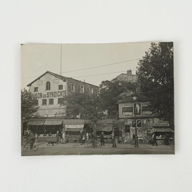 Art Deco Place du Combat, Paris circa 1930 - Silver Gelatin Black and White Photography For Sale - Image 3 of 5
