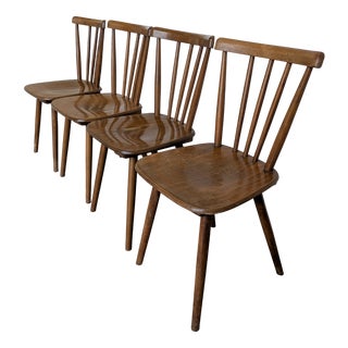 Vintage Windsor Dining Chairs from Stol Kamnik, 1970s, Set of 4 For Sale