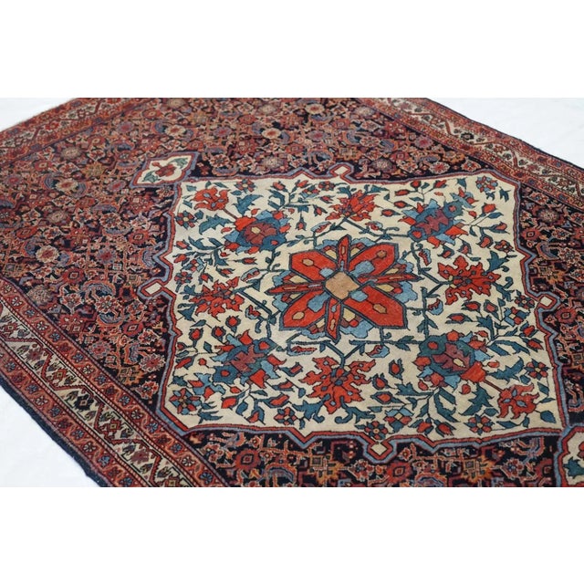 Textile Antique Farahan Sarouk Rug 3'2'' x 4'8'' For Sale - Image 7 of 11