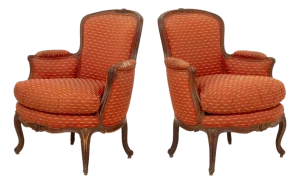 Etienne Meunier Louis XV Beechwood Bergeres, Pair