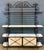 Metal Maison Jansen Style Iron Brass & White Glass Bakers Rack with Cabinet, 1950s For Sale - Image 7 of 18