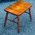 1950's Solid Maple Windsor Bench or Low Stool With Turned Legs & Shaped Seat For Sale In Philadelphia - Image 6 of 10