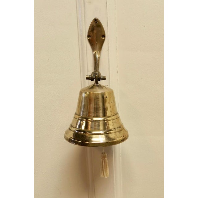 Wall Hanging Door Bell in Brass, 1920 For Sale - Image 6 of 7