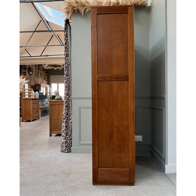 Large Oak Roll-Top Filing Cabinet by Lacour, 1950s For Sale - Image 4 of 14