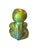 Early 20th Century Vintage Zsolnay Hand Crafted Pottery Small Children Sitting & Holding Basket, Eosin Iridescent Green Glaze For Sale - Image 5 of 11