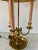 English Mid-20th Century Brass Three-Arm Bouillotte Lamp With Red Tole Shade For Sale - Image 3 of 11