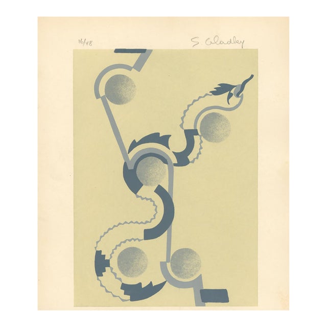 S. Alandlay Signed Limited Edition Modernist Abstract Print – 16/48 For Sale