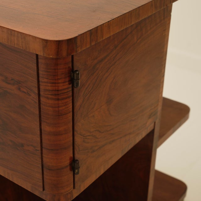 Brown Art Deco Swedish Wood Side Table, 1940's For Sale - Image 8 of 8