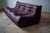 Togo Set in Burgundy Brown Leather, 1970s, Set of 5 For Sale - Image 14 of 15