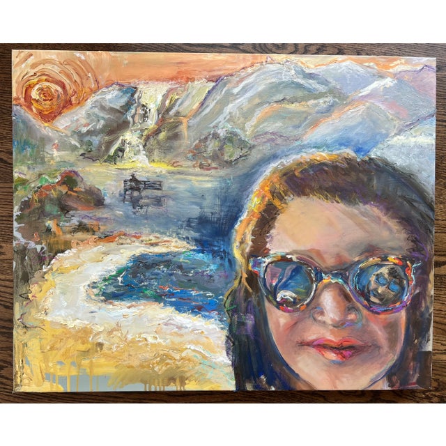 2020s The Selfie, Original Expressionist Portrait, Oil Painting, Figurative For Sale - Image 5 of 6