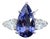 5.09 Ct Gia Certified Nh Color Change Sapphire & Diamond Ring Size 6.5 For Sale