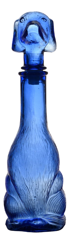 Dog-Shaped Carafe in Blue Glass from Empoli, 1960s