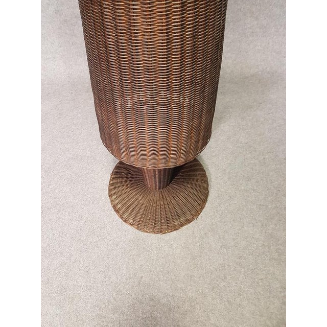 Large Wicker Rattan Floor Lamp from Gasparucci For Sale - Image 3 of 10